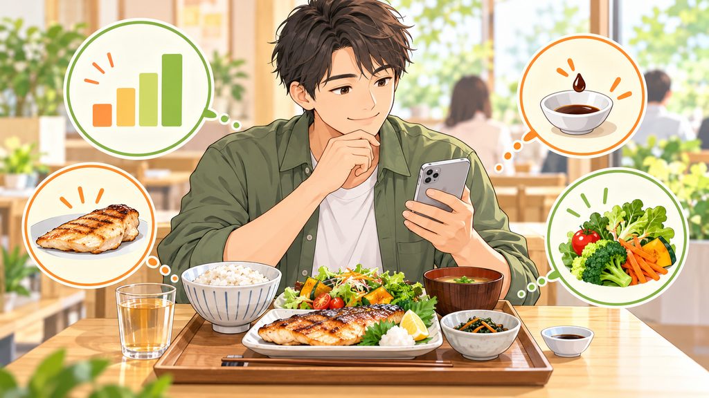 減量中の外食でポイントを意識している男性